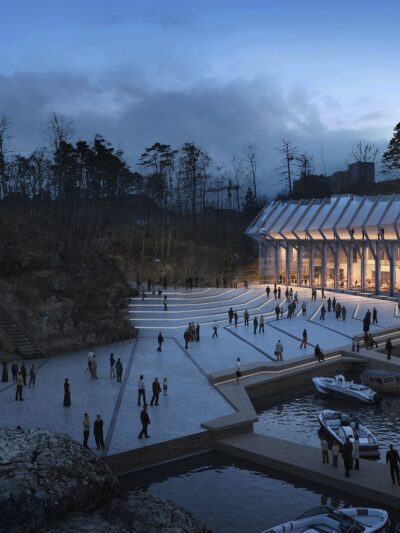 Illustrasjon av forslag til nytt museumsbygg på Vest-Agder-museet i Kristiansand