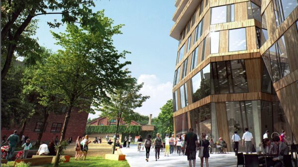 Gullhaug torg er et av prosjektene du får høre mer om på dette frokostmøtet. Utbygger: Avantor. Ill.: Snøhetta/MIR