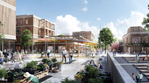 Okensøya er et av prosjektene du får høre mer om på webinaret. Ill.: Arkitektgruppen Lille Frøen AS og Arkitema Architects