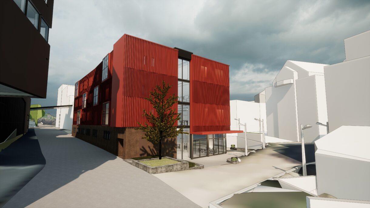 Byggeprosjektet skal få en fremtidsrettet fornyelse basert på prinsippet om nesten 100 prosent gjenbruk. Ill.: ARTEC AS