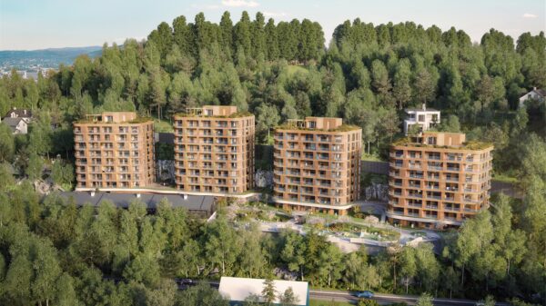 Bystyret har vedtatt bygging av Fyrstikkbakken 14. Ill.: LINK Arkitektur AS