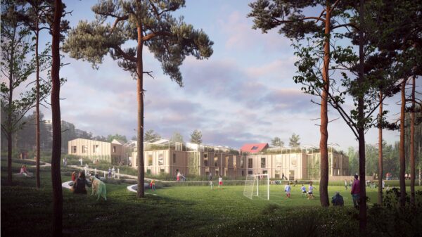 FutureBuilt-prosjektet Furuset Hageby har byggestart i mars 2021, og skal være klar for prøvedrift sommeren 2023. Ill.: 3RW arkitekter og NORD Arkitekter