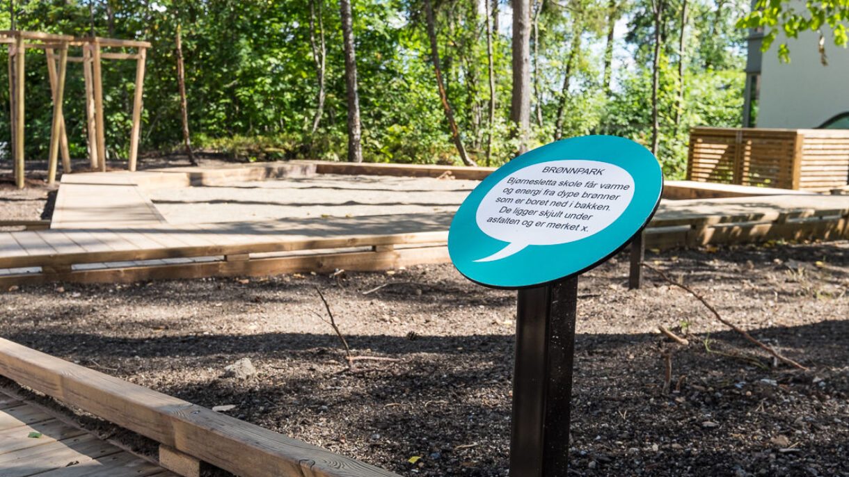 Bjørnsletta skole info miljøtiltak Fotograf Tove Lauluten