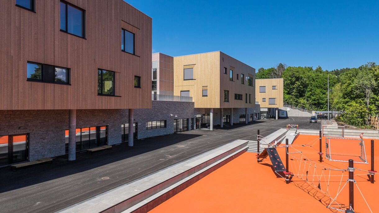 Bjørnsletta skole uteareal Fotograf Tove Lauluten