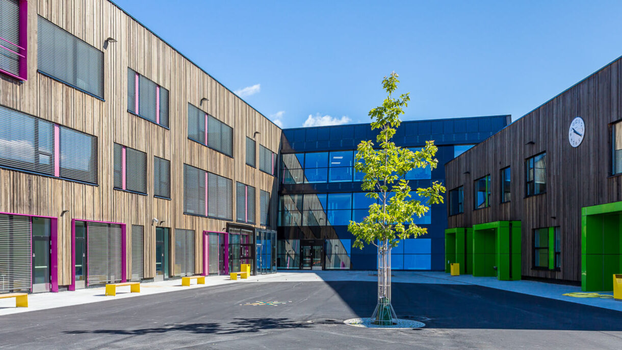 Veitvet skole fasade detalj