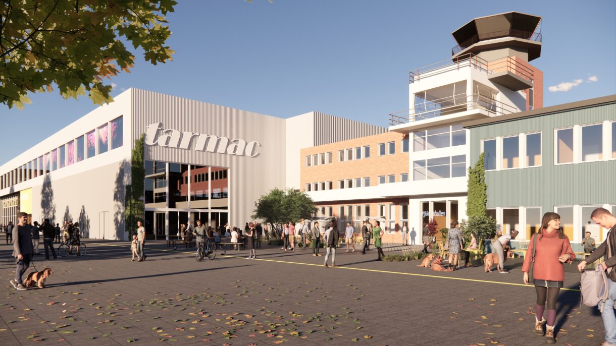 Omvisning i det gamle flytårnet på Fornebu. Ill.: LPO arkitekter